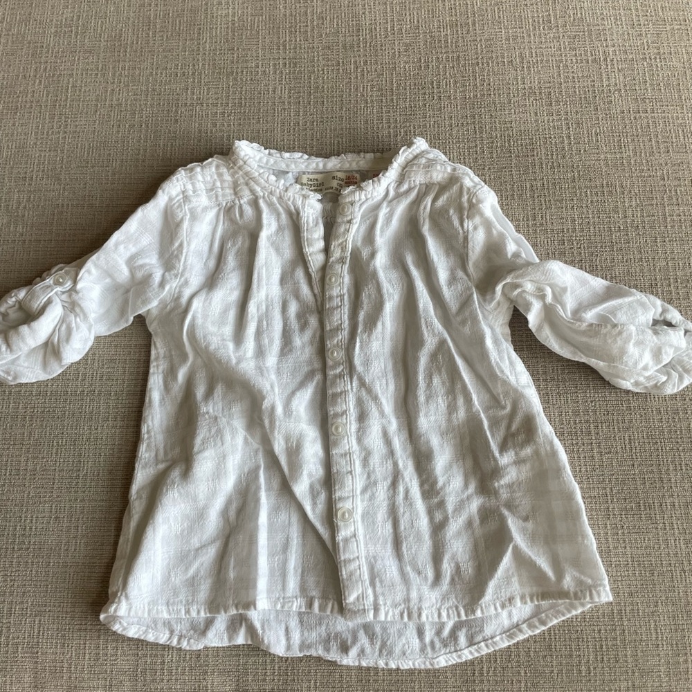 Zara white button up shirt